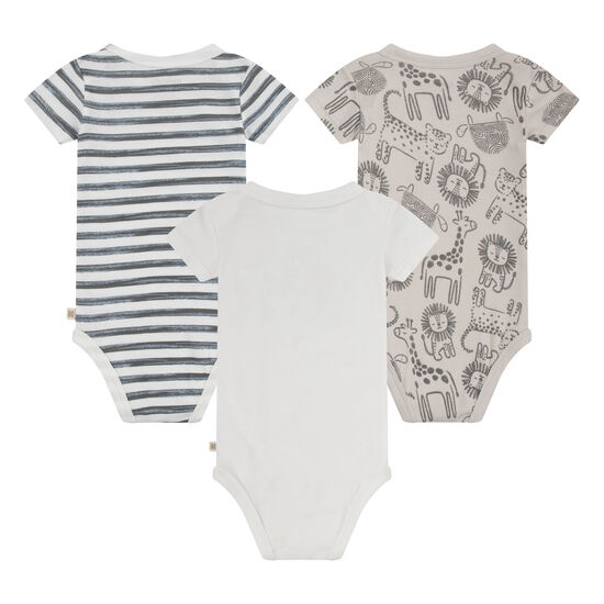 Pack de 3 Bodies Niño Blanco Sabana 9m